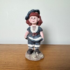 Vintage Sarah's Attic Cupcake Sailor Girl Figurine Nautical Figurine 1990